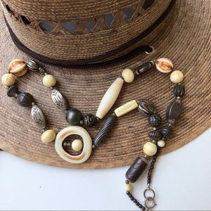 Vintage African Safari Statement Necklace